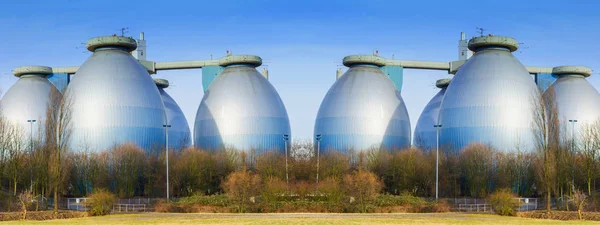 Nagy termelési üzem biogáz — Stock Fotó
