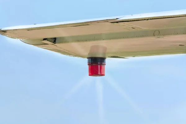 Luzes de posição de um avião . — Fotografia de Stock