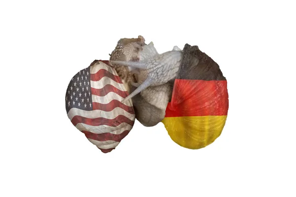 コンセプト ドイツ アメリカの友情. — ストック写真