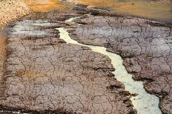 Ausgetrocknetes Flussbett — Stockfoto