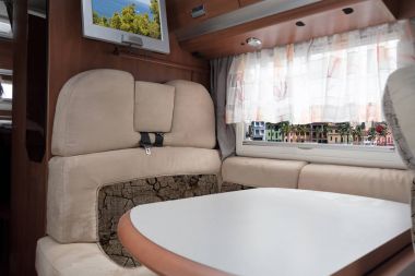 Interior Luxury caravan  clipart