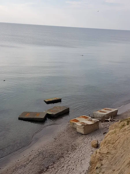 Sahil Sığınağı Dünya Savaşı Ndan Kalma Sahil Sığınağı Baltık Denizi — Stok fotoğraf