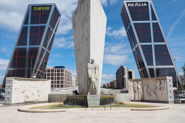 Madrid, 10 Ekim 2015. Plaza Castilla, iş alanı.