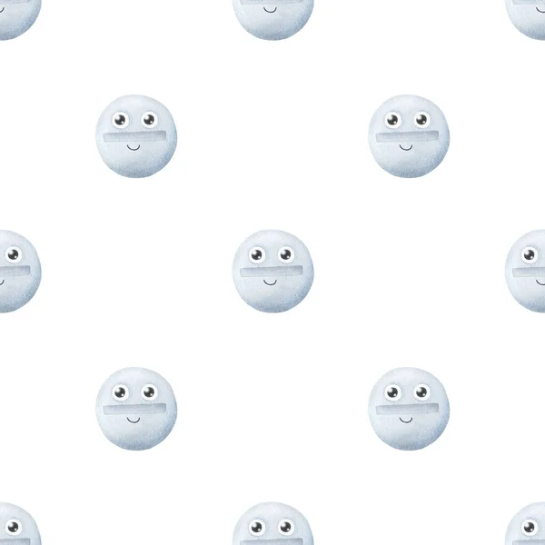 Naadloos Patroon Met Witte Tabletten Grappige Medische Karakters Achtergrond Met — Stockfoto
