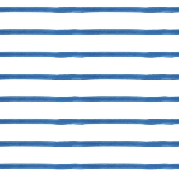 Seamless Pattern Blue Stripes White Background Infinite Free Line Paint — Stock Photo, Image