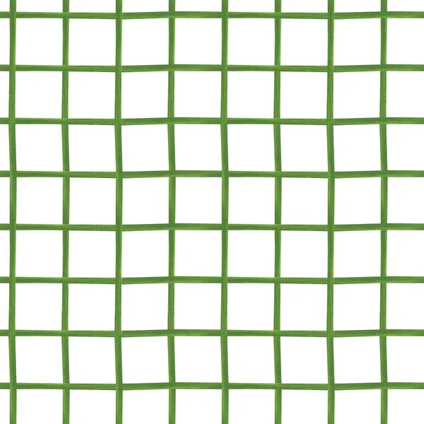 Egy Vékony Zöld Sejt Zökkenőmentes Minta Fehér Háttérrel Egy Végtelen — Stock Fotó