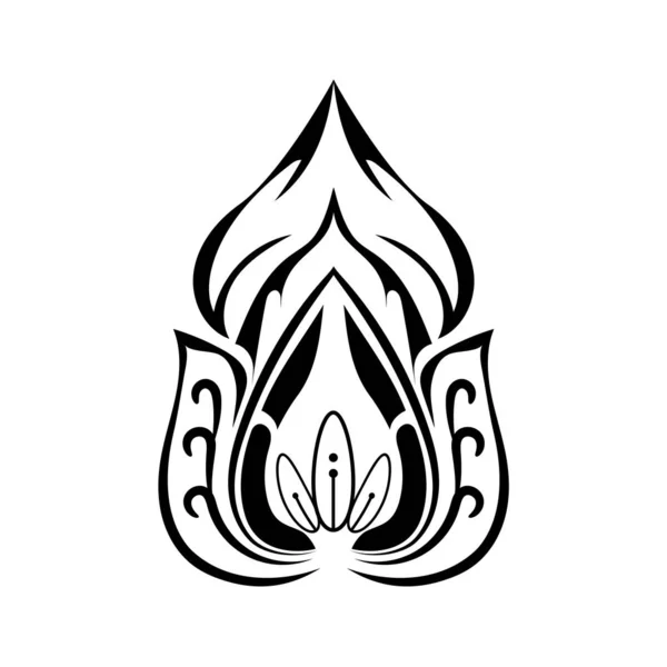 Beau Tatouage Une Illustration Vectorielle Style Lotus Flower Tribal — Image vectorielle