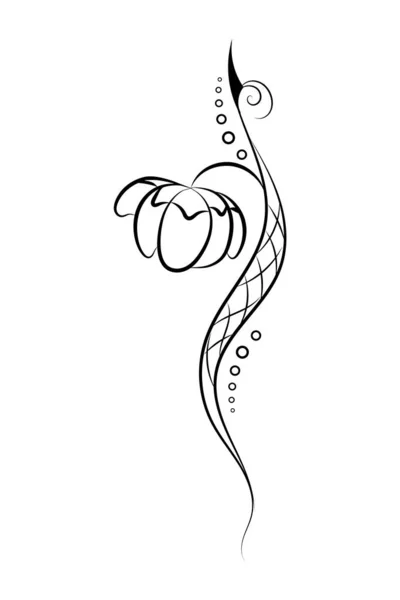 Beau Tatouage Une Illustration Vectorielle Style Lotus Flower Tribal — Image vectorielle