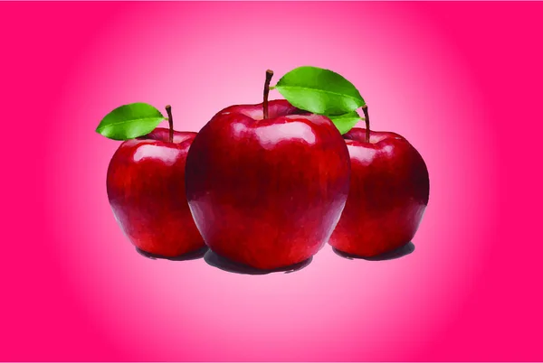 Apple Fruit vector ilustrativo — Archivo Imágenes Vectoriales