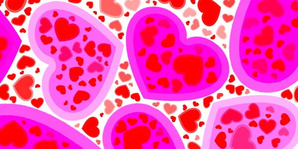 День Святого Валентина Ілюстрації Фон Рожевий Серце — стокове фото