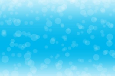 Beyaz bokeh yumuşak ışık ve parıltılı parlak ışık ile soyut bulanık mavi arkaplan gökyüzü ve su etkisi.