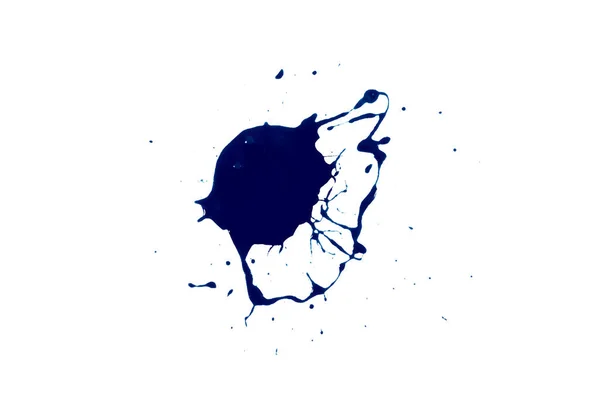 Abstrait Encre Bleue Tache Éclaboussure Peinture Aquarelle Bleue Liquide Éclaboussure — Photo