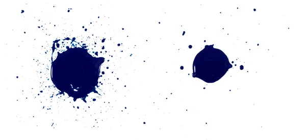 Abstrait Encre Bleue Tache Éclaboussure Peinture Aquarelle Bleue Liquide Éclaboussure — Photo