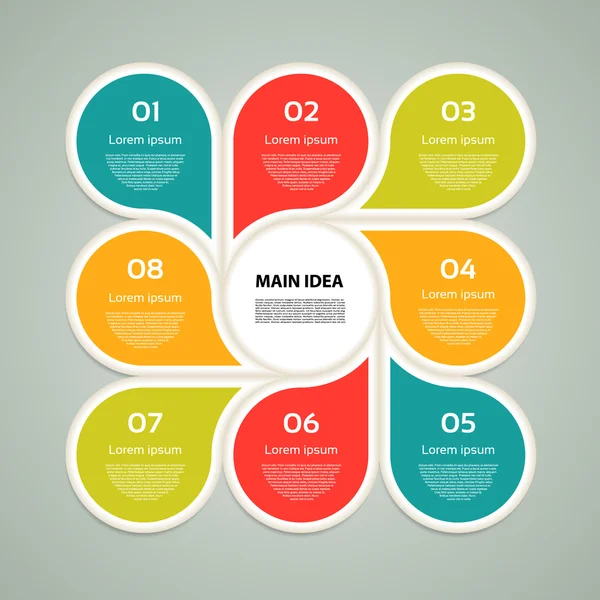 Modèle de présentation de votre entreprise avec zones de texte — Image vectorielle