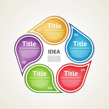 Infographic tasarım şablonu iş akışı düzeni, diyagram, numarası seçenekleri, web tasarım için kullanılabilir. Infographic iş kavramı ile 5 seçenekleri, parçalar, adımları veya işlemler. Arka plan.