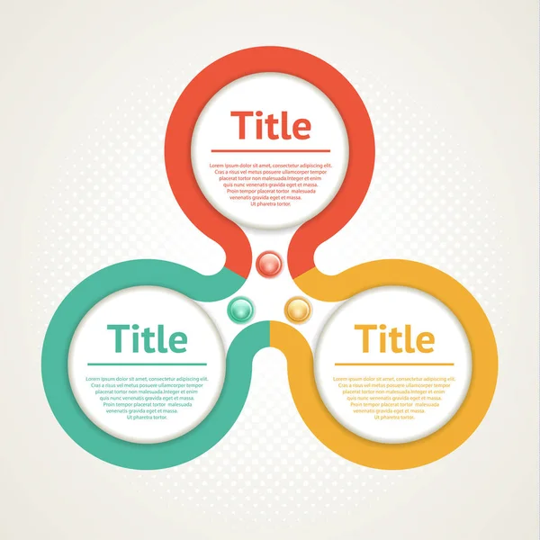 Infografía del círculo vectorial. Plantilla para diagrama, gráfico, presentación y gráfico. Concepto de negocio con tres opciones, partes, pasos o procesos. Fondo abstracto. — Vector de stock