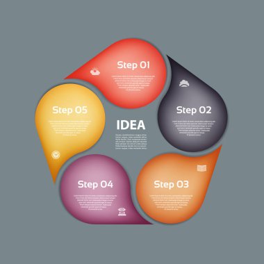 Infographic tasarım şablonu kullanılabilir iş akışı düzeni, diyagram, numarası seçenekleri, web tasarımı için.