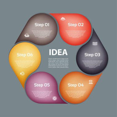 Infographic tasarım şablonu kullanılabilir iş akışı düzeni, diyagram, numarası seçenekleri, web tasarımı için.