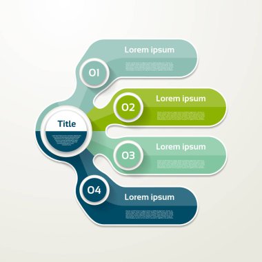Dört elementin afiş. 4 adımda tasarım, grafik, Infographic, adım 