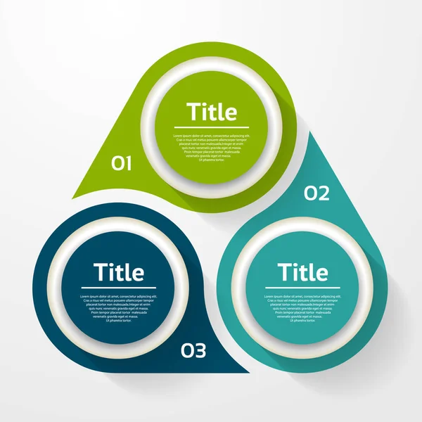 Infografía del círculo vectorial. Plantilla para diagrama, gráfico — Vector de stock