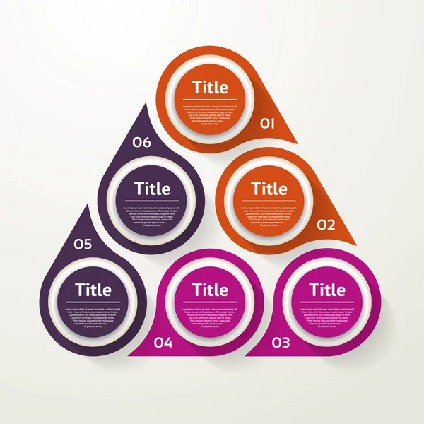 Infografía del círculo vectorial. Plantilla para diagrama de ciclo, gráfico — Archivo Imágenes Vectoriales