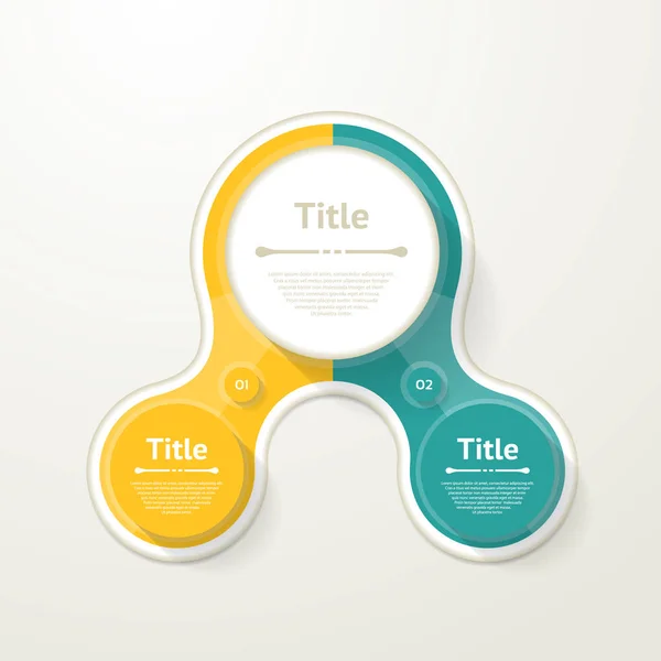 Modelo de infográfico vetorial para diagrama, gráfico, apresentação — Vetor de Stock