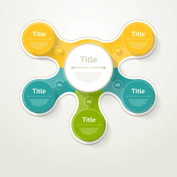 Modèle d'infographie vectorielle pour diagramme, graphique, présentation — Image vectorielle