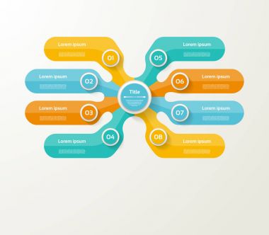 Diyagram, grafik, sunum için vektör bilgi şablonu