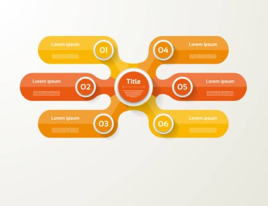 Diyagram, grafik, sunum için vektör bilgi şablonu