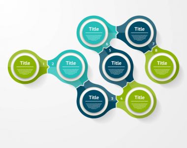 Diyagram, grafik, sunum için vektör bilgi şablonu