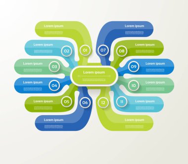 Diyagram, grafik, sunum için vektör bilgi şablonu 