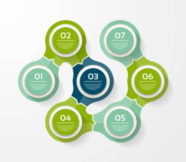 Diyagramı, grafik, tanıtım için vektör Infographic şablon ve