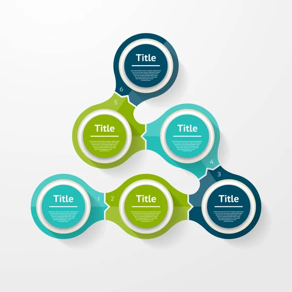 Modelo de infográfico vetorial para diagrama, gráfico, apresentação — Vetor de Stock