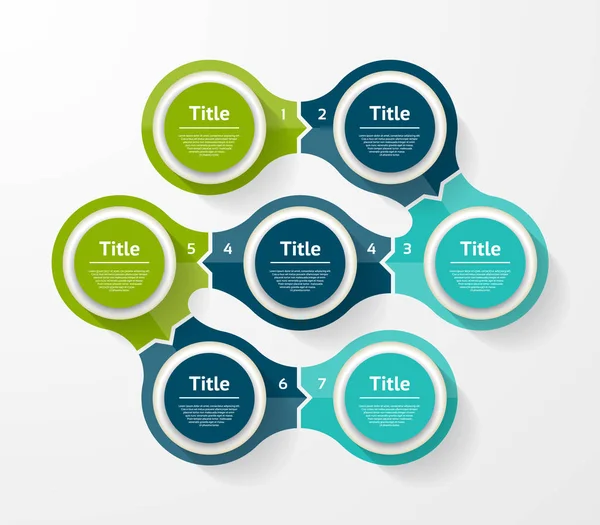 Modelo de infográfico vetorial para diagrama, gráfico, apresentação — Vetor de Stock