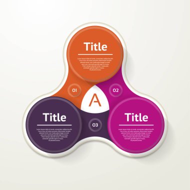 Vektör daire Infographic. Diyagramı, grafik, presenta için şablon