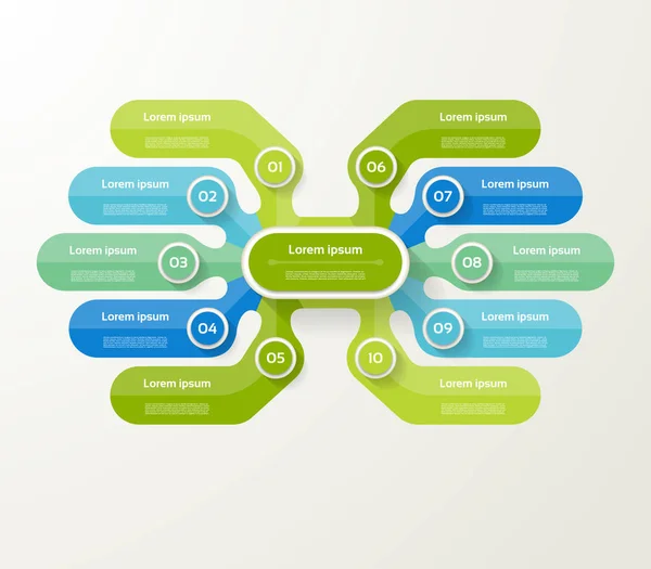 Vektor infographic mall för diagram, diagram, presentation — Stock vektor