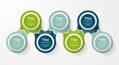 Vektör çemberi bilgisi. Döngü şeması, grafik, sunum ve yuvarlak çizelge için şablon. 8 seçenekli iş konsepti, parçalar, adımlar veya süreçler. Soyut arkaplan.