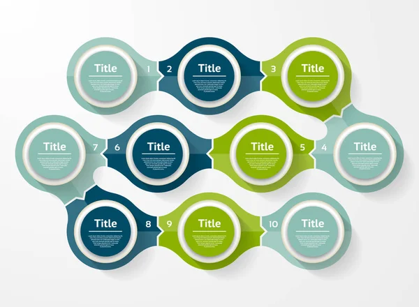 Infografía del círculo vectorial. Plantilla para diagrama de ciclo, gráfico, presentación y gráfico redondo. Concepto de negocio con 8 opciones, partes, pasos o procesos. Fondo abstracto. — Vector de stock