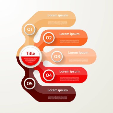 Beş Element afiş. 5 adım tasarım, grafik, Infographic, adım adım