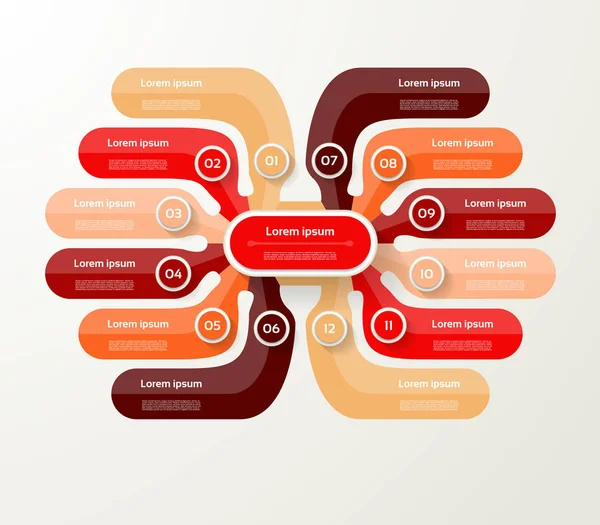 Modèle d'infographie vectorielle pour diagramme, graphique, présentation et graphique . — Image vectorielle