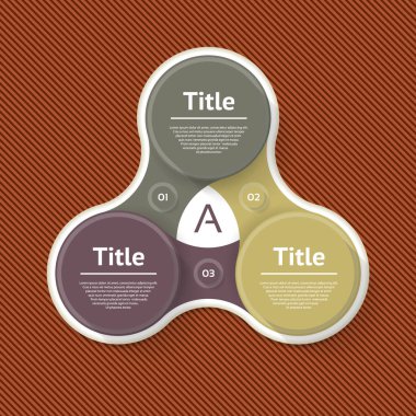 Vektör diyagramı, grafik, sunum ve grafik Infographic şablonu. İş kavramı 3 seçenekleri, parçalar, adımları veya işlemleri ile