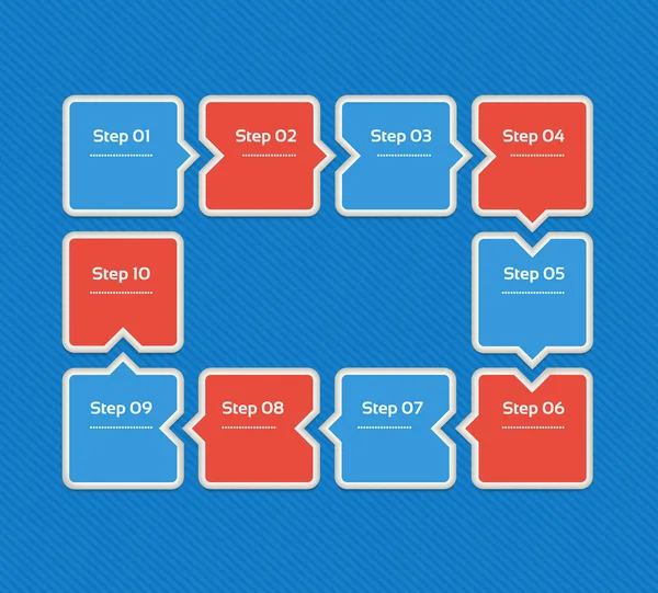 Vector vooruitgang achtergrond. Model voor diagram, grafiek, presentatie en grafiek. Bedrijfsconcept met 10 opties, onderdelen, stappen of processen. Abstracte achtergrond. 10 personen — Stockvector