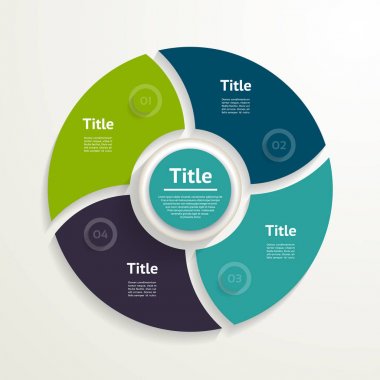 Vektör daire Infographic. Şablon için diyagramı, grafik