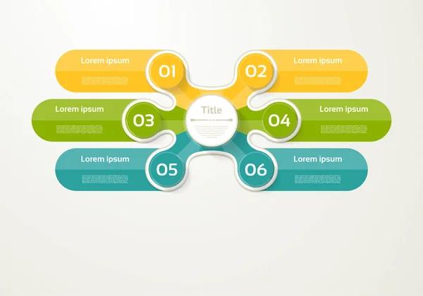 Modelo de infográfico vetorial para diagrama, gráfico, apresentação — Vetor de Stock