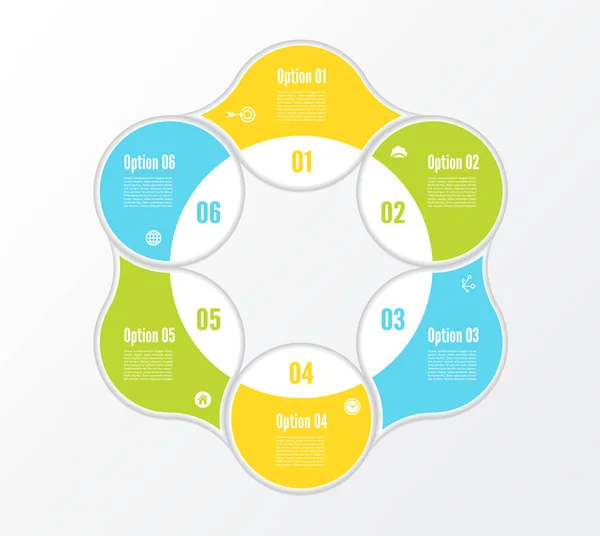 Vektor Cirkel Infographic Mall För Diagram Diagram Presentation Och Diagram — Stock vektor