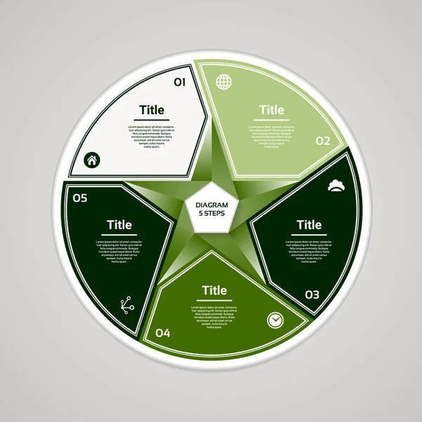 Infografica Del Cerchio Vettoriale Modello Diagramma Grafico Presentazione Grafico Concetto — Vettoriale Stock
