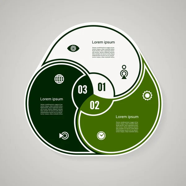 Infografica Del Cerchio Vettoriale Modello Diagramma Grafico Presentazione Grafico Concetto — Vettoriale Stock