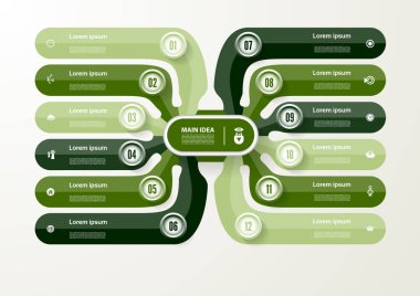 Vektör çemberi bilgisi. Şablon, grafik, sunum ve grafik. Üç seçeneği olan iş konsepti, parçalar, adımlar veya süreçler. Soyut arkaplan.