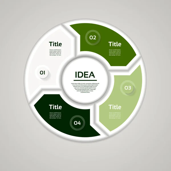 Vektor Cirkel Infographic Mall För Diagram Diagram Presentation Och Diagram — Stock vektor