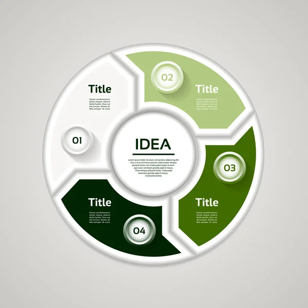 Vector Circle Infographic Template Diagram Graph Presentation Chart Business Concept — Stock Vector